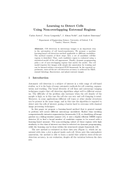 Learning to Detect Cells Using Non-overlapping