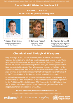 Chemical and Biological Weapons