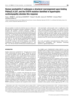 Human junctophilin-2 undergoes a structural rearrangement upon