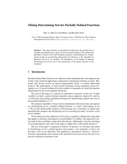 Mining Determining Sets for Partially Defined Functions