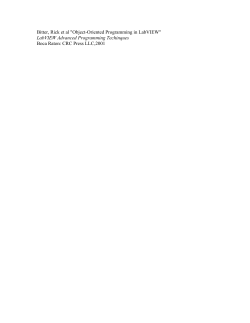 Object-Oriented Programming in LabVIEW