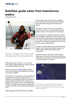 Satellites guide sailor from treacherous waters