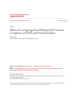 Effect of Leaving Ligands of Platinum(II) Diamine Complexes on