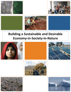 Building a Sustainable and Desirable Economy-in-Society-in
