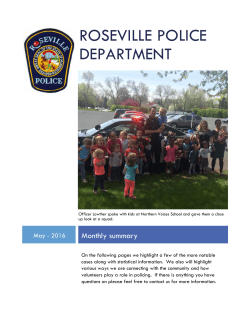 Monthly Summary - May 2016