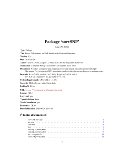 Package `survSNP`