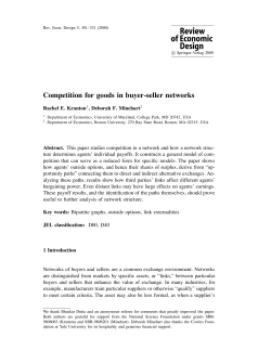 Competition for goods in buyer-seller networks