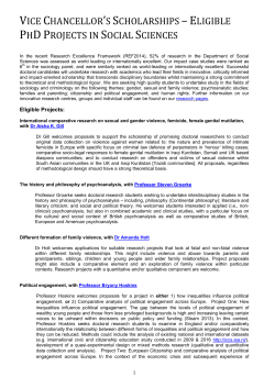 Department of Social Sciences