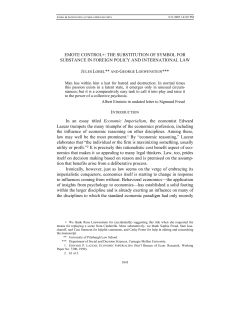 EMOTE CONTROL&lowast;: THE SUBSTITUTION OF SYMBOL FOR