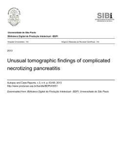 Unusual tomographic findings of complicated necrotizing pancreatitis