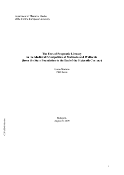 The Uses of Pragmatic Literacy in the Medieval Principalities of