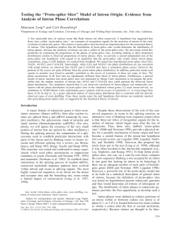 Testing the ``Proto-splice Sites`` Model of Intron Origin: Evidence from