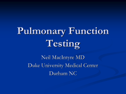 Pulmonary Function Testing