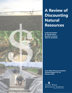 A Review of Discounting Natural Resources