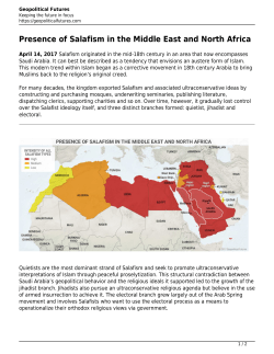 Presence of Salafism in the Middle East and North Africa