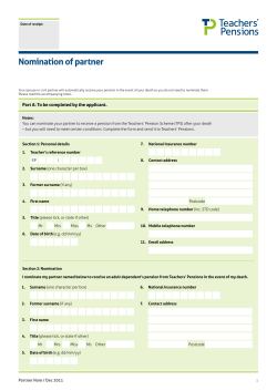 Partner nomination form