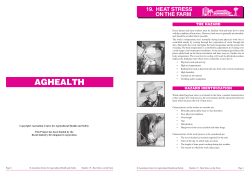 No. 19 Heat Stress
