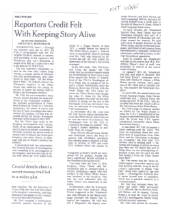 -r LIV0)/ Reporters Credit Felt With Keeping Story Alive
