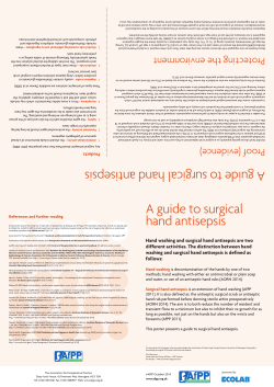 Surgical Hand Antisepsis Poster 2014