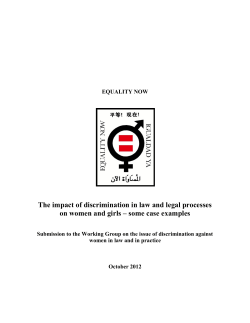 The impact of discrimination in law and legal