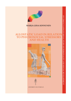 Allostatic load in relation to psychosocial stressors and health