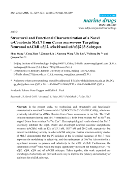 Structural and Functional Characterization of a Novel &alpha;