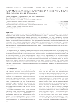 Last Glacial Maximum glaciation of the central South Carpathian range