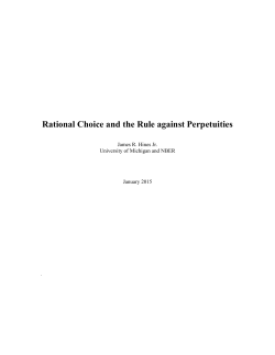 Rational Choice and the Rule against Perpetuities