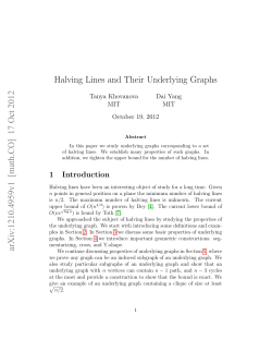 Halving Lines and Their Underlying Graphs arXiv