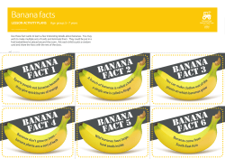 Banana facts - The Tesco Eat Happy Project
