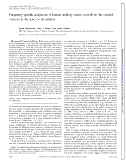 Frequency-specific adaptation in human auditory cortex depends on