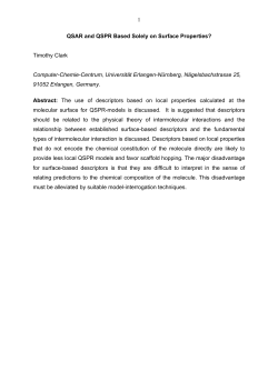 QSAR and QSPR based solely on surface properties