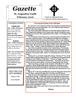St. Augustine Guild Gazette, February 2016