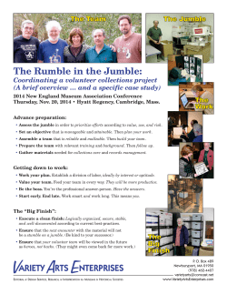 The Rumble in the Jumble: - New England Museum Association