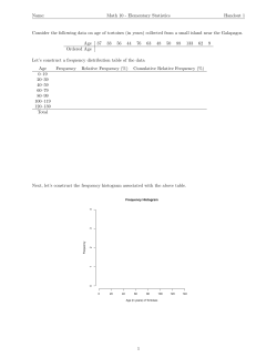 Name: Math 10 - Elementary Statistics Handout 1 Consider the
