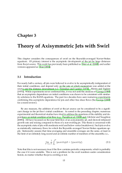 Chapter 3 Theory of Axisymmetric Jets with Swirl