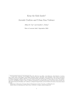 Keep the Kids Inside? Juvenile Curfews and Urban Gun Violence