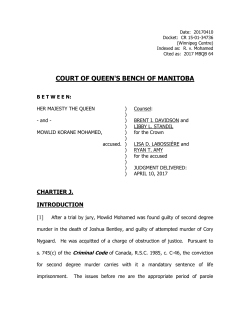 R. v. Mohamed - Manitoba Courts