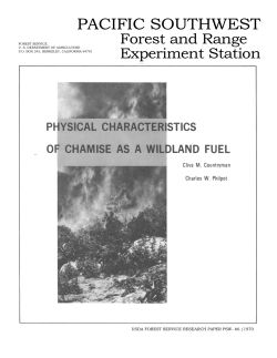 Physical characteristics of chamise as a wildland fuel.