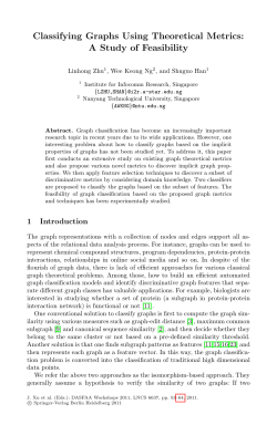 Classifying Graphs Using Theoretical Metrics: A Study of Feasibility
