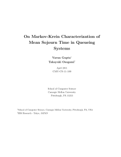 On Markov-Krein Characterization of Mean Sojourn Time in