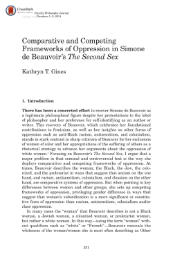 Comparative and Competing Frameworks of Oppression in