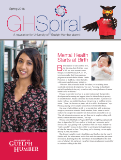 Spring 2016 GH Spiral - University of Guelph