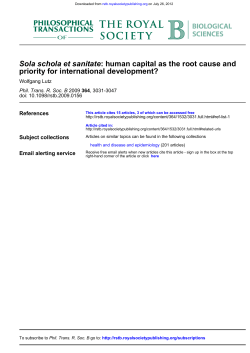 priority for international development? : human capital