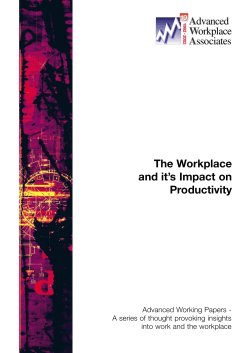 The Workplace and it`s Impact on Productivity