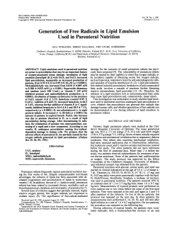 Generation of Free Radicals in Lipid Emulsion Used in