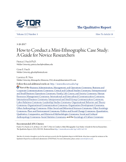 How to Conduct a Mini-Ethnographic Case Study