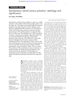 Spontaneous retinal venous pulsation: aetiology - JNNP