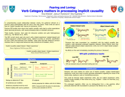 Verb Category matters in processing implicit causality