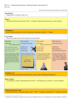 HIF-3111&mdash;Manufacturing Monsters